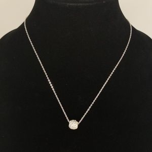Dainty NY silver crystal necklace